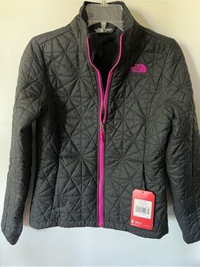 The North Face Womens Tamburello Insulated Jacket Black / Pink Puffer Zip Size S